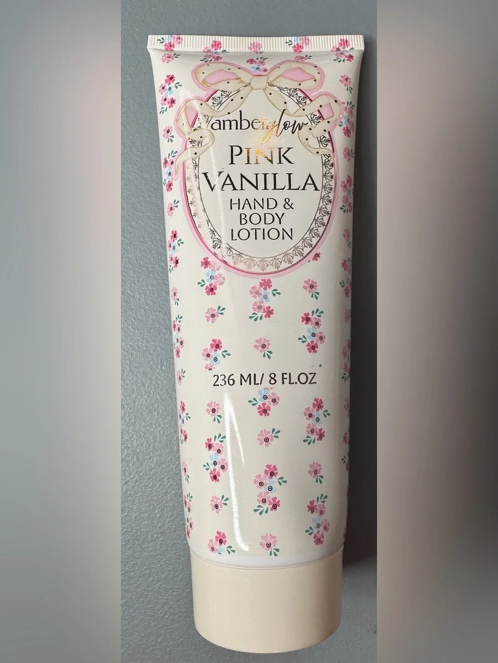 Amber glow coquette Pink bow Vanilla Hand & Body Lotion in Pink Vanilla 8oz